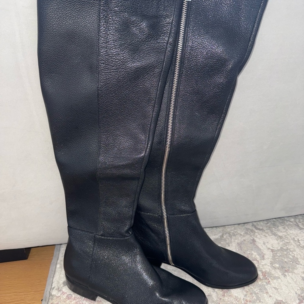 MICHAEL Michael Kors Black Over the Knee Leather Boots